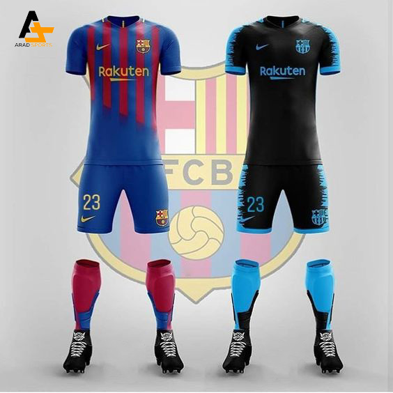 قیمت ست لباس تیمی فوتبال | خرید ست لباس تیمی بارسلونا